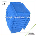 Blue plastic rectangular box for industrial use